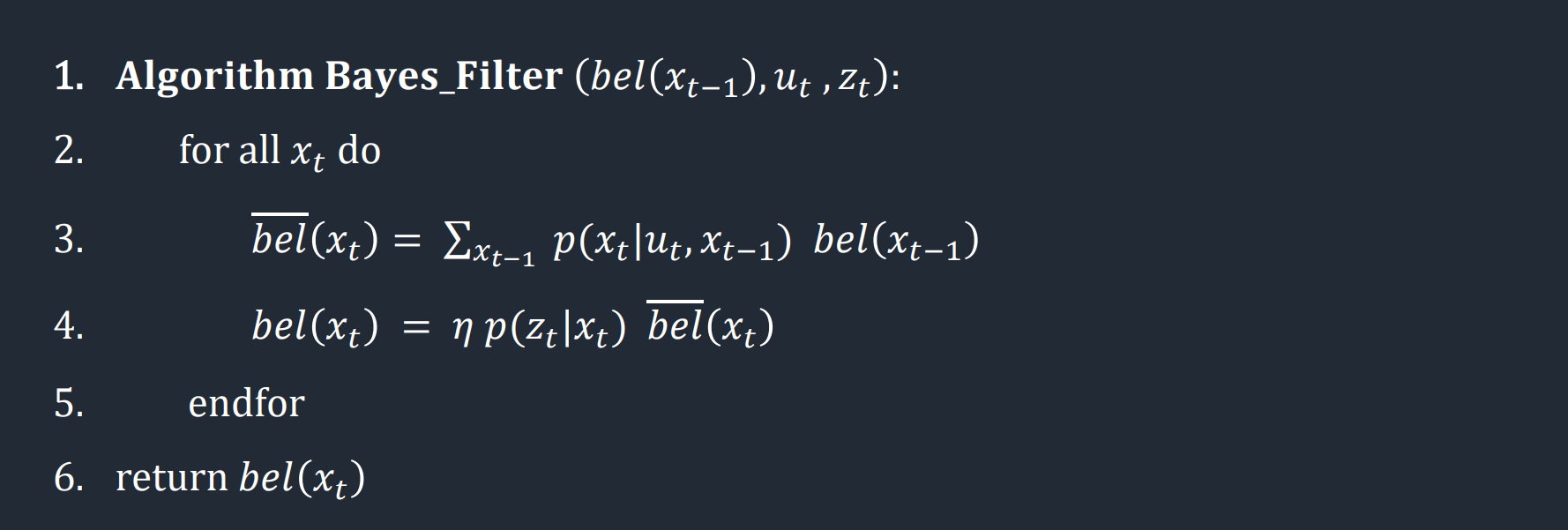 Bayes Filter